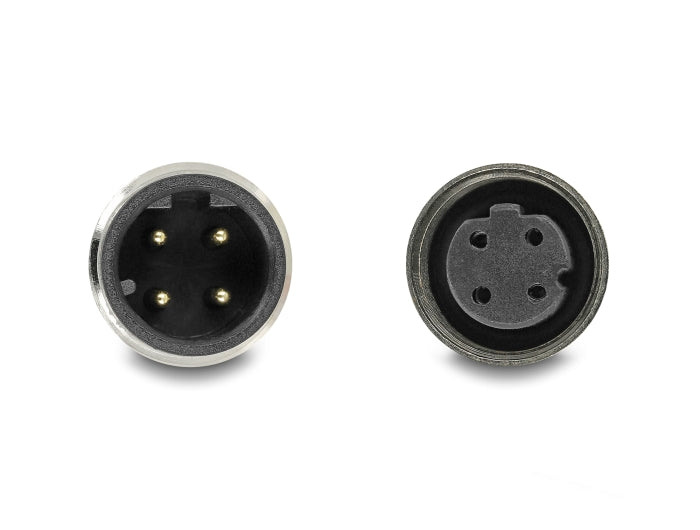 Delock 80845 M12 Cable D-Coded 4 Pin Male To Female Pvc 2 M