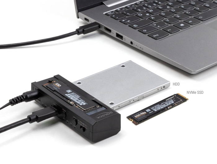 Delock 64252 Usb Type-C™ Converter For 1 X M.2 Nvme Ssd + 1 X Sata Ssd / Hdd