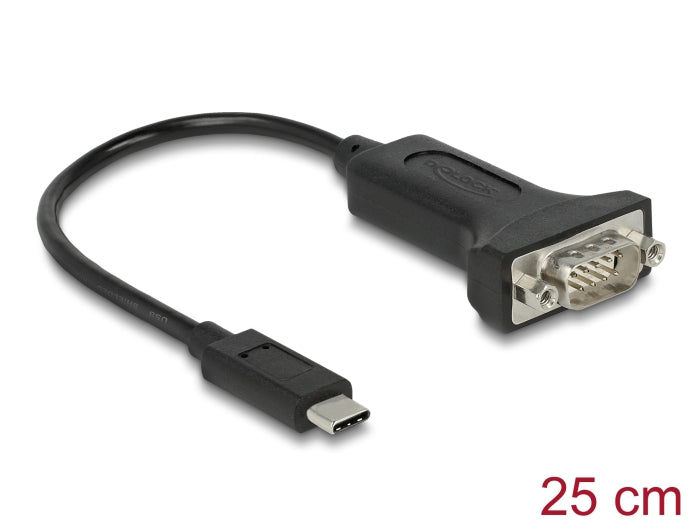 Delock 64307 Adapter Usb Type-C™ To 1 X Serial Rs-232 D-Sub 9 Pin Male