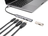 Delock 64298 4 Port Slim Usb Type-C™ Hub With 1 X Usb 10 Gbps Type-A