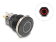 Delock 22015 Push Switch For Installation Black 22 Mm 12 V 5 X Solder Connection