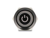 Delock 22023 Push Switch For Installation Black 19 Mm 12 V 5 X Solder Connection