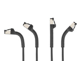Delock 80938 Rj45 Slim Network Cable Cat.8.1 U/Ftp Angled Up To 40 Gbps Black