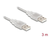 Delock 83890 Cable Usb 2.0 Type-A Male > Usb 2.0 Type-A Male 3 M Transparent