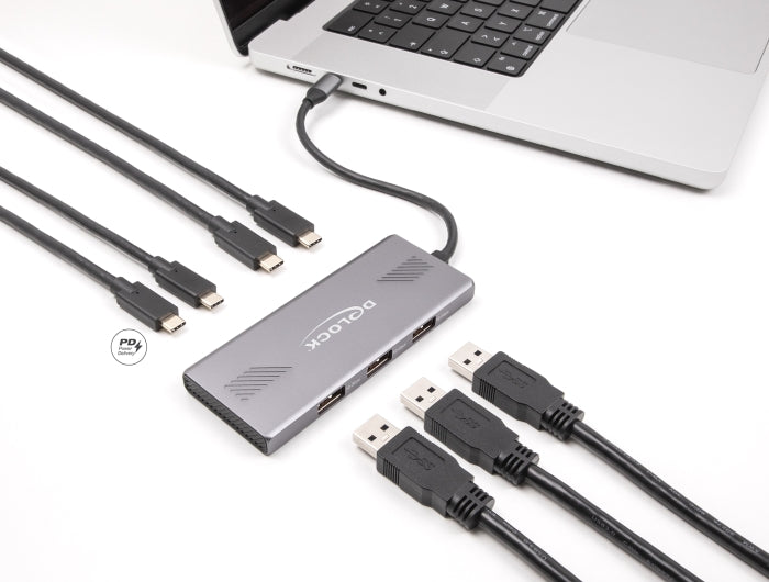 Delock 64313 7 Port Usb Hub 10 Gbps With 4 X Usb Type-C™ Female
