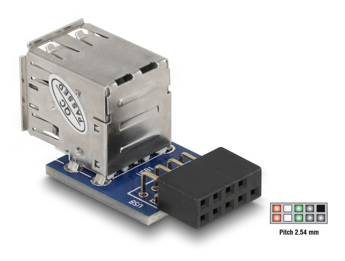 Usb Pin Header Female Delock 41825 Usb Pin Header Female > 2 X Usb 2.0 Female - Up ...
