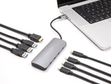 Delock 64323 7 Port Usb 10 Gbps Hub And 4K Hdmi Output W/ Usb Type-C Connection