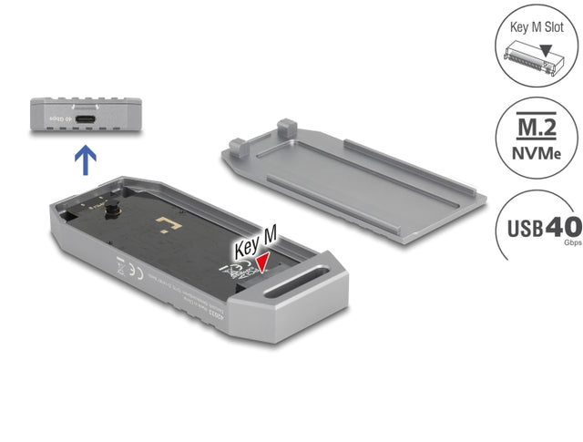 Delock 42033 M.2 Nvme Ssd Enclosure Usb 40 Gbps - Tool Free