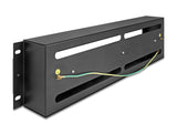 Delock 67195 19″ Circuit-Breaker Strip With Cover And Din Rail 3U Metal Black