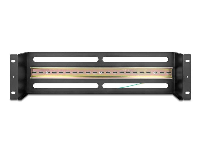 Delock 67195 19″ Circuit-Breaker Strip With Cover And Din Rail 3U Metal Black