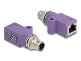 Delock 60669 M12 Adapter D-Coded 4 Pin Male To Rj45 Jack Cat.5E
