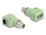 Delock 60683 M12 Adapter X-Coded 8 Pin Male To RJ45 Jack Cat.5E