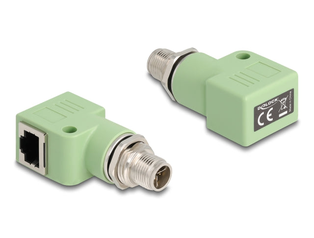 Delock 60683 M12 Adapter X-Coded 8 Pin Male To RJ45 Jack Cat.5E