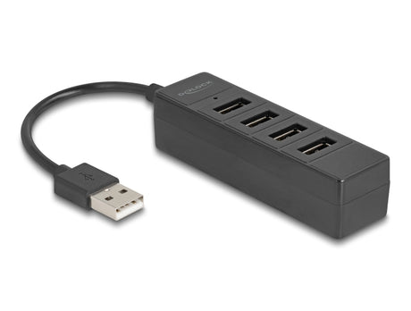 Delock 64334 Usb Hub 4 Port Usb 2.0 With 4 X Usb Type-A Female Black
