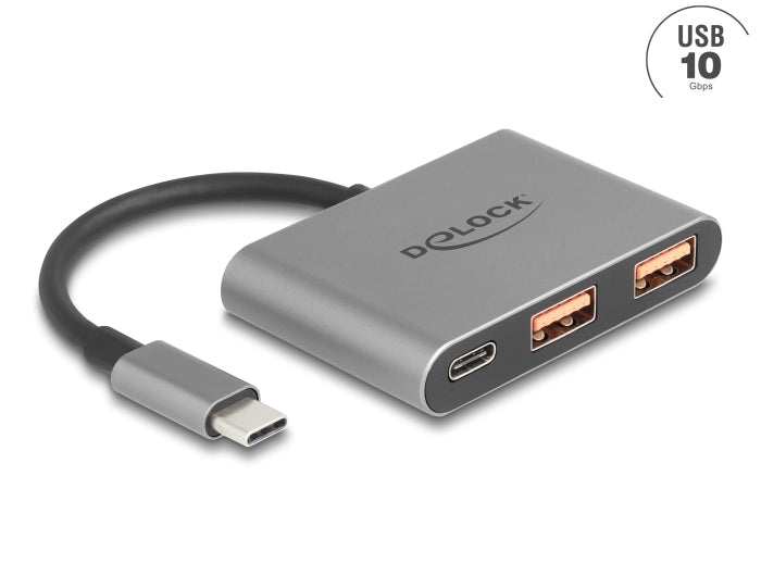 Delock 64337 3 Port Usb Hub 10 Gbps With Usb Type-C™ To 1 X Usb Type-C
