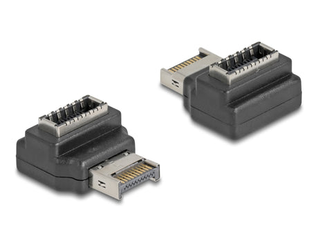 Delock 67237 Adapter Usb 10 Gbps Type-E Key A Male To Female Angled