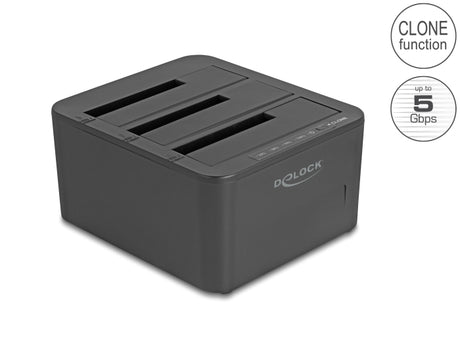 Delock 64332 Usb Docking Station For 3 X Sata Hdd / Ssd With 1:2 Clone Function