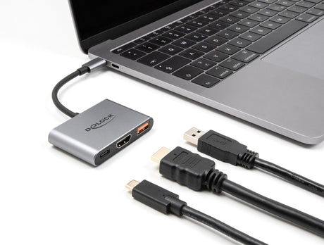 Delock 61071 Usb Type-C Adapter To Hdmi 4K W/ Usb Type-A And Usb Type-C Pd 2.0