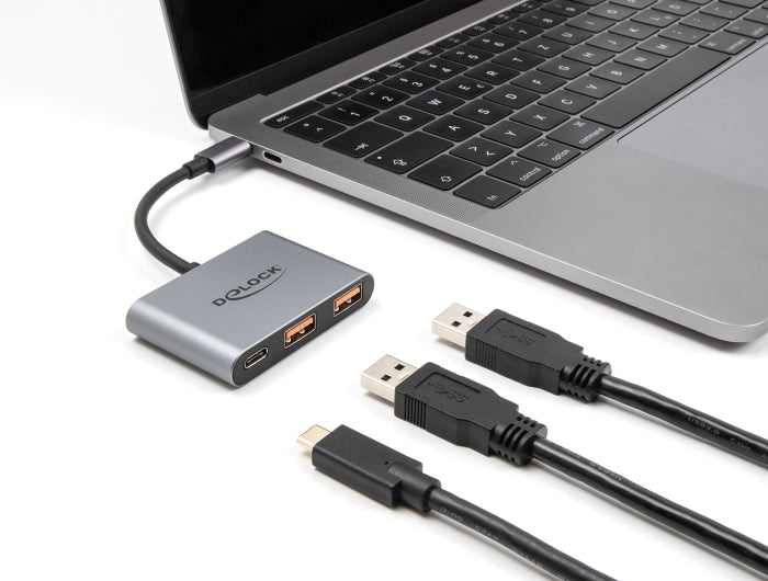 Delock 64337 3 Port Usb Hub 10 Gbps With Usb Type-C™ To 1 X Usb Type-C