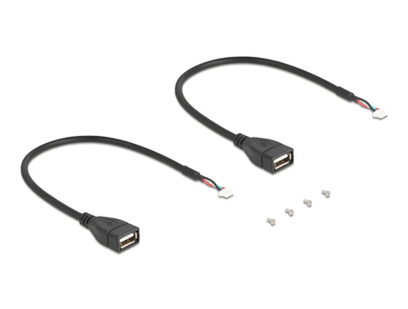 Delock 64346 Mini Pcie Adapter Full Size To 2 X Usb 2.0 Type-A Female 30 Cm