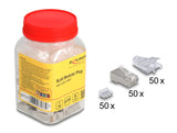 Delock 67177 Rj45 Modular Plug Cat.6A With Bend Protectection Boots Transparent