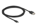 Delock 81519 Usb 2.0 Cable Easy Usb Type Micro-B Male To Easy Usb Type-A Female