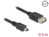 Delock 81523 Usb 2.0 Cable Usb Type Mini-B Male To Easy Usb Type-A Female