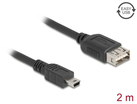 Delock 81525 Usb 2.0 Cable Usb Type Mini-B Male To Easy Usb Type-A Female