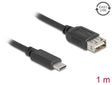 Delock 81536 Usb 2.0 Cable Usb Type-C™ Male To Easy Usb Type-A Female 1 M