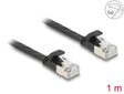 Delock 81163 Rj45 Flat Patch Cable Plug To Plug Cat.6A U/Ftp 1 M Black