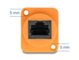 Delock 90804 D-Type Rj45 Cable Plug To Jack Cat.5E Utp Orange / Black 30 Cm