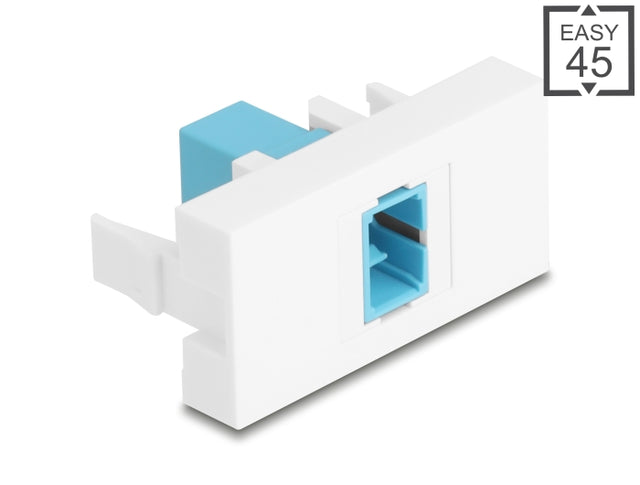 Delock 90899 Easy 45 Module Sc Simplex Female To Sc Simplex Female Aqua / White