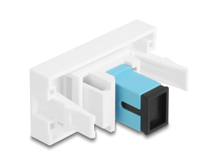 Delock 90899 Easy 45 Module Sc Simplex Female To Sc Simplex Female Aqua / White