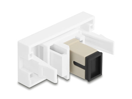 Delock 90900 Easy 45 Module Sc Simplex Female To Sc Simplex Female Beige / White