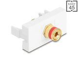 Delock 90901 Easy 45 Module Binding Post To Thread Nut Red / White