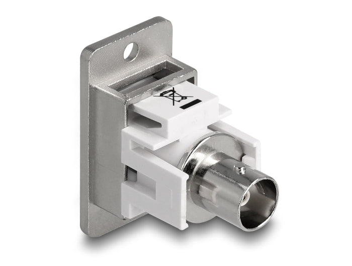 Delock 90880 Panel Mount Bnc Female Bnc Female Silver / White