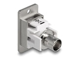Delock 90880 Panel Mount Bnc Female Bnc Female Silver / White
