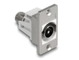 Delock 90881 Panel Mount Iec Male To F Female Silver / White