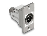 Delock 90881 Panel Mount Iec Male To F Female Silver / White