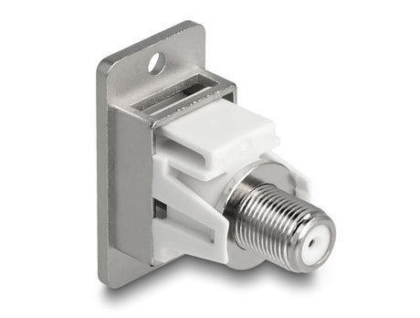 Delock 90881 Panel Mount Iec Male To F Female Silver / White