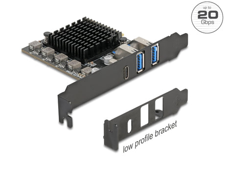 Delock 90891 Pci Express X4 Card To 1 X Usb Type-C™ 20 Gbps + 2 X Type-A 10 Gbps