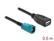 Delock 90702 Cable Hsd Z Male To Usb 2.0 Type-A Female 0.5 M
