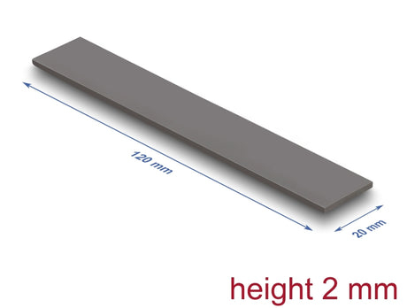 Delock 18477 Thermal Conductive Pad 120 X 20 X 2 Mm For M.2 Modules 3.0 W/Mk