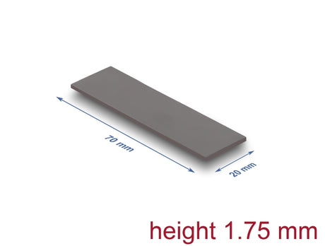 Delock 18467 Thermal Conductive Pad 70 X 20 X 1.75 Mm For M.2 Modules 3.2 W/Mk