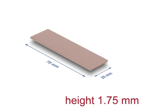 Delock 18480 Thermal Conductive Pad 70 X 20 X 1.75 Mm For M.2 Modules 3.0 W/Mk