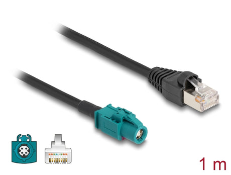 Delock 90697 Cable Hsd Z Female To Rj45 Plug 1 M