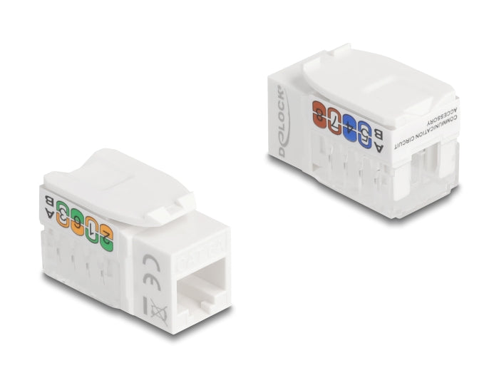 Delock 90720 Keystone Module Rj45 Jack To Lsa Cat.6A Utp 90° Toolfree
