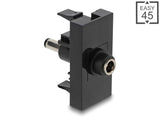 Delock 90961 Easy 45 Module Dc 5.5 X 2.1 Mm Female To Dc 5.5 X 2.5 Mm Male Black