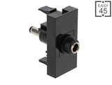 Delock 90959 Easy 45 Module Dc 5.5 X 2.1 Mm Female To Dc 5.5 X 2.1 Mm Male Black