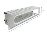 Delock 67280 19″ 2U Cable Management Routing Panel